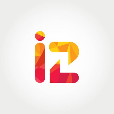 Geometrik sayı ve harf logo