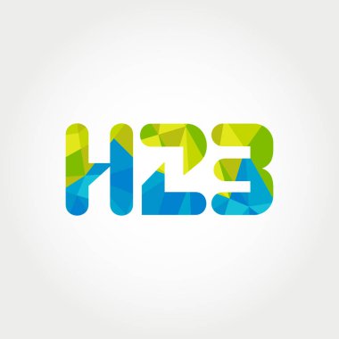 Geometrik sayı ve harf logo