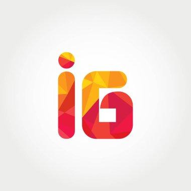 Geometrik sayı ve harf logo