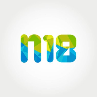 Geometrik sayı ve harf logo