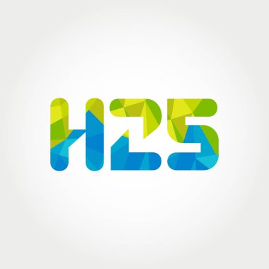 Geometrik sayı ve harf logo