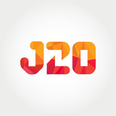 Geometrik sayı ve harf logo