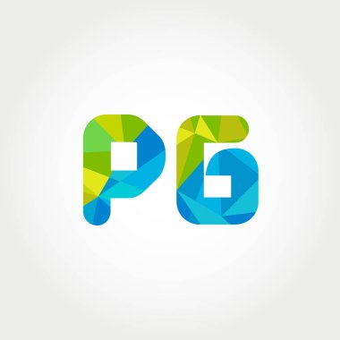 Geometrik sayı ve harf logo