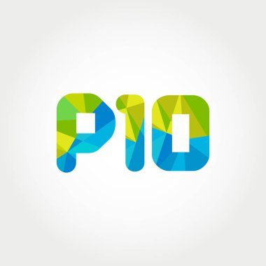 Geometrik sayı ve harf logo