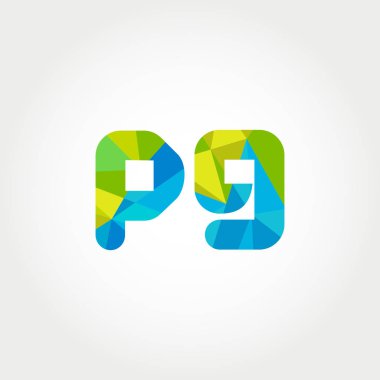 Geometrik sayı ve harf logo