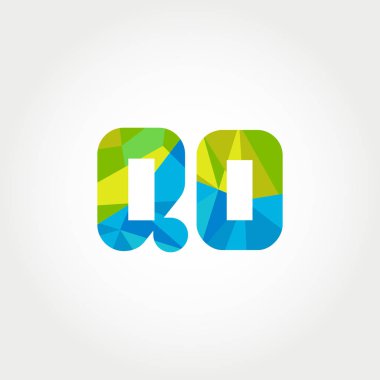 Geometrik sayı ve harf logo