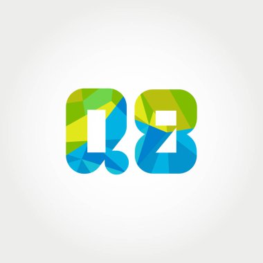 Geometrik sayı ve harf logo