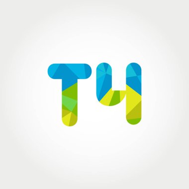 Geometrik sayı ve harf logo