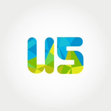 Geometrik sayı ve harf logo