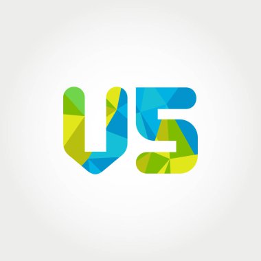 Geometrik sayı ve harf logo