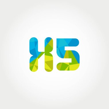 Geometrik sayı ve harf logo