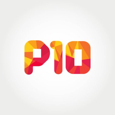 Geometrik sayı ve harf logo