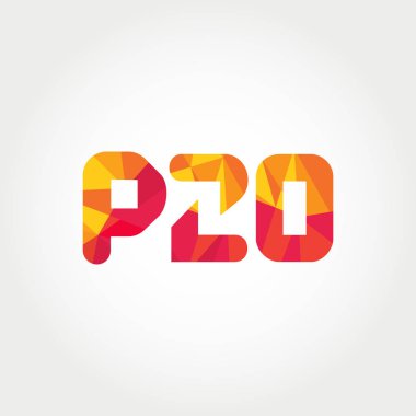 Geometrik sayı ve harf logo