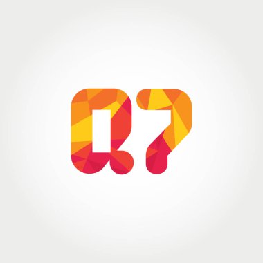 Geometrik sayı ve harf logo