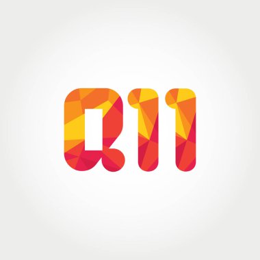 Geometrik sayı ve harf logo