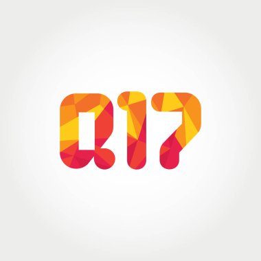 Geometrik sayı ve harf logo