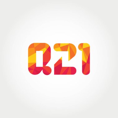 Geometrik sayı ve harf logo