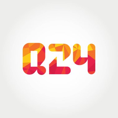 Geometrik sayı ve harf logo