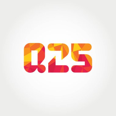 Geometrik sayı ve harf logo