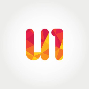 Geometrik sayı ve harf logo