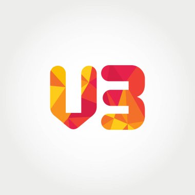 Geometrik sayı ve harf logo