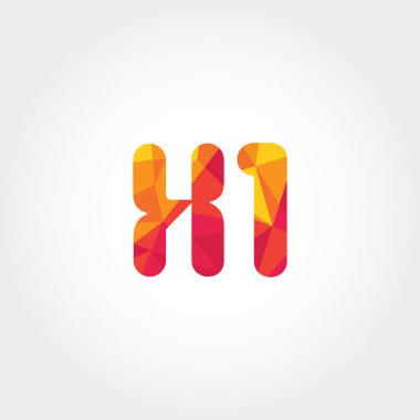 Geometrik sayı ve harf logo