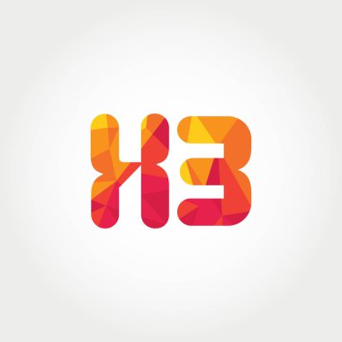 Geometrik sayı ve harf logo