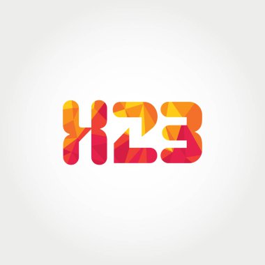 Geometrik sayı ve harf logo