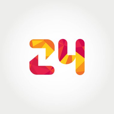 Geometrik sayı ve harf logo