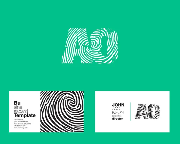 Το λογότυπο της εταιρείας γράμματα Ao — Διανυσματικό Αρχείο