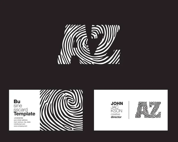 AZ Letters Company Logo — Stock Vector