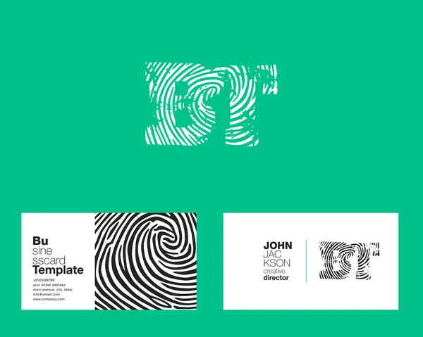 BT Lettres Logo de l'entreprise — Image vectorielle