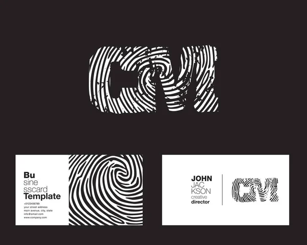 CM Cartas Empresa Logo — Vector de stock