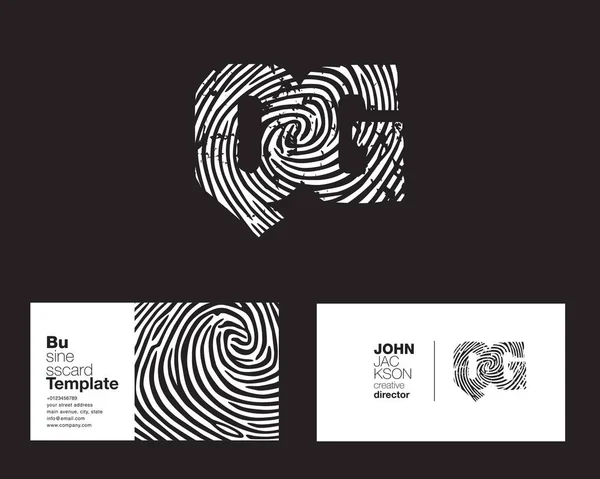 Qg 文字会社のロゴ — ストックベクタ