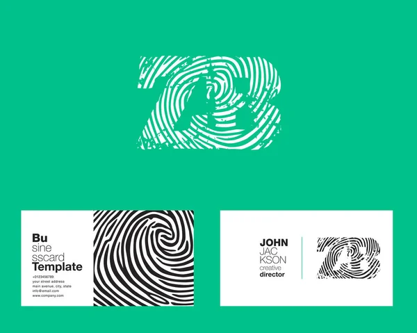 ZB harfler şirket logosu — Stok Vektör