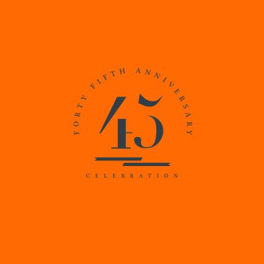 forty-fifth Anniversary logo icon clipart