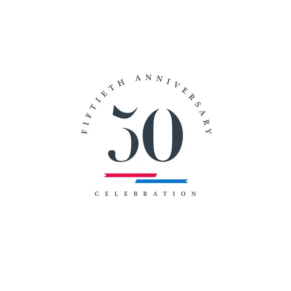 Icône du logo du cinquantième anniversaire — Image vectorielle