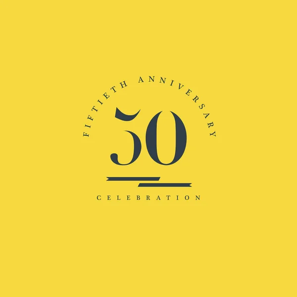 Cinquenta aniversário logotipo ícone — Vetor de Stock