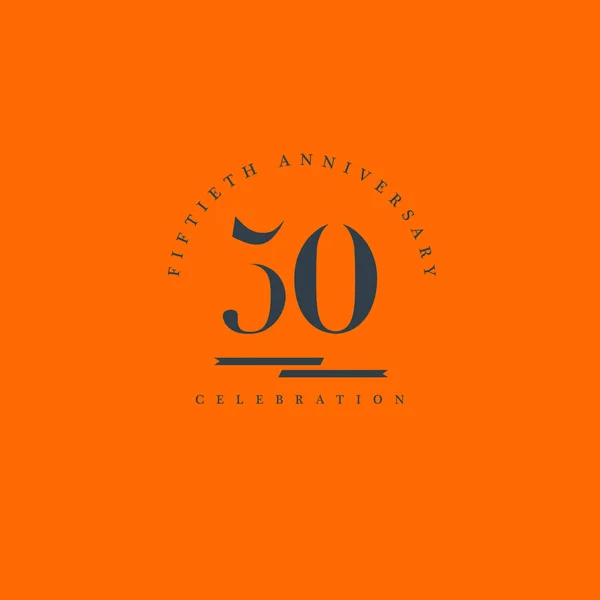 Icône du logo du cinquantième anniversaire — Image vectorielle