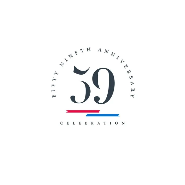 Ícone do logotipo cinquenta e nove anos — Vetor de Stock