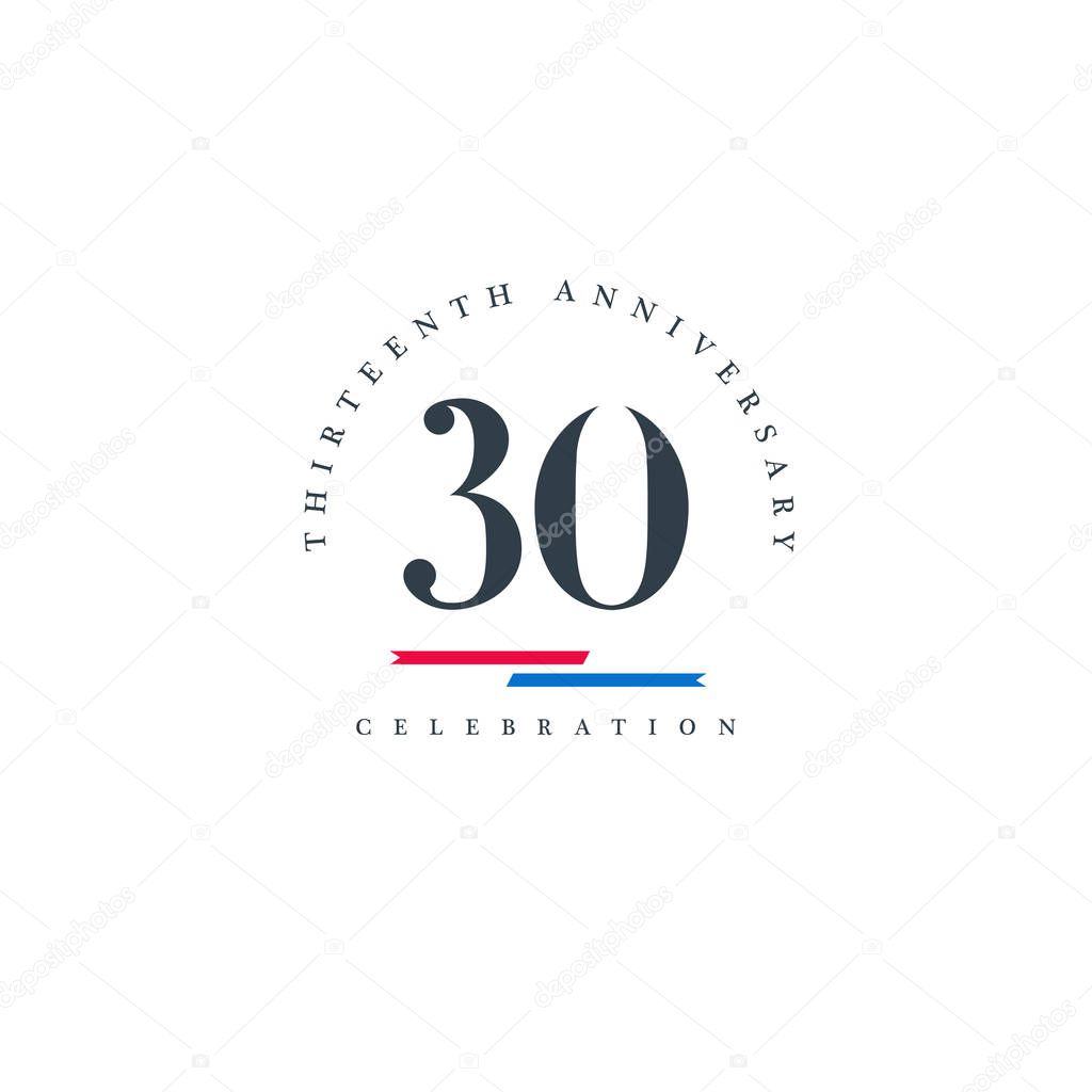 thirtieth Anniversary logo icon