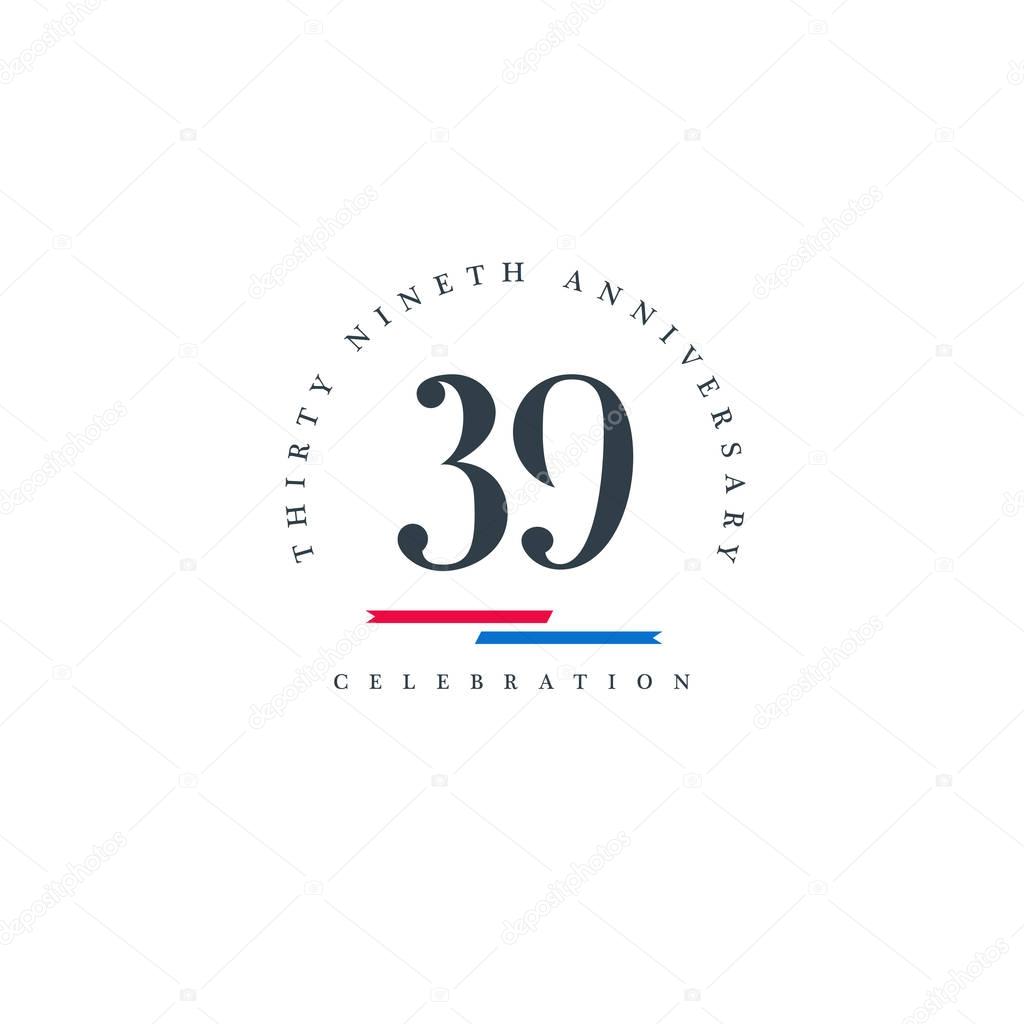 thirty-ninth Anniversary logo icon