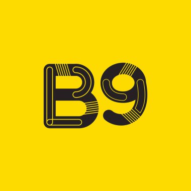 B9 mektup ve sayı logo simge