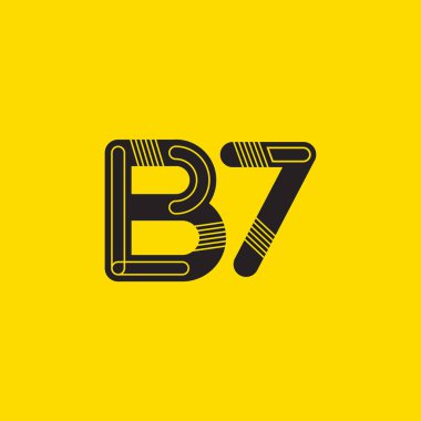 B7 mektup ve sayı logo simge