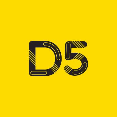 D5 mektup ve sayı logo simge