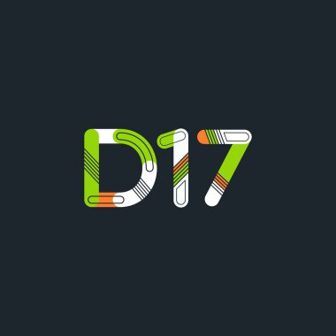 D17 mektup ve sayı logo simge