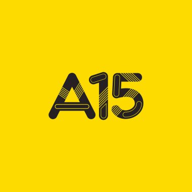 A15 mektup ve sayı logo simge