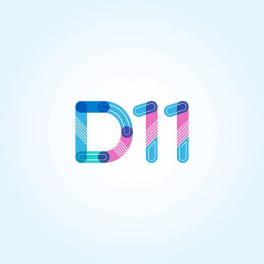 D11 mektup ve sayı logo simge