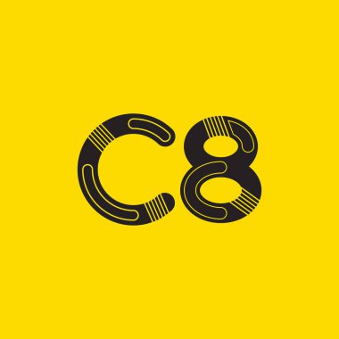 C8 mektup ve sayı logo simge