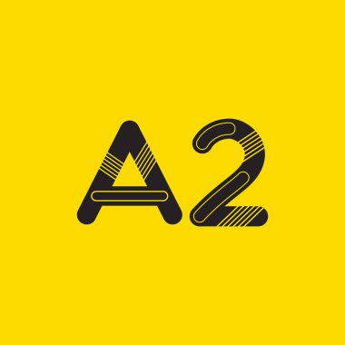 A2 mektup ve sayı logo simge